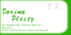 dorina pleitz business card